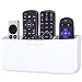 TotalMount Hole-Free Remote Holder - Eliminates Need to Drill Holes in Your Wall (for 3 or 4 Remotes - White - Quantity 1)