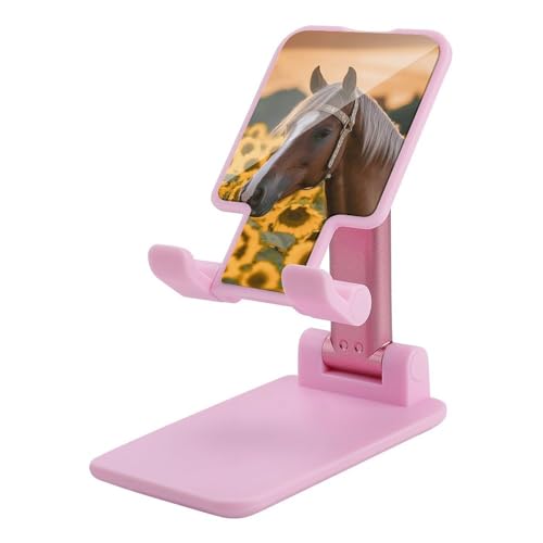 Support de téléphone pliable jaune tournesol réglable pour bureau