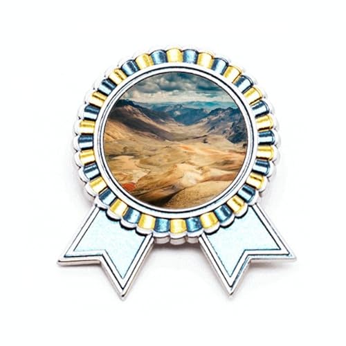 Broche ciel nuageux en métal taille M avec attache robuste outdoor