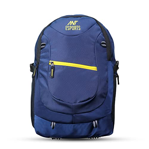 Ant Esports Knight Cobra 23, Large 38L Stylish unisex backpack with USB Charging Port, Earphone/Headphone Port, with rain protection cover and reflective strip, fits upto 17″ Laptop-Dynamic Blue