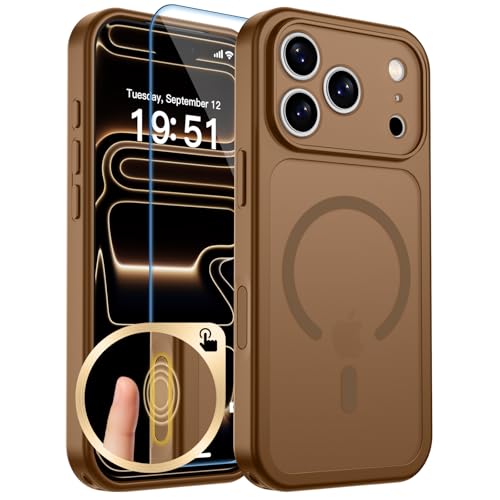 zapica Magnetic for iPhone 17 Pro Max Case, Dark Brown