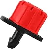 Flow Rate Adjustable Dripper Red Drip Irrigation Dripper Emitter 50 Pcs