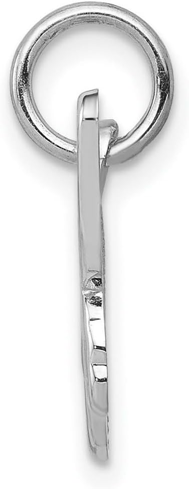 JewelryWeb 14k White Gold Polished Butterfly Angel Wings Charm 7x20mm Pendant Necklace for Women - Image 3