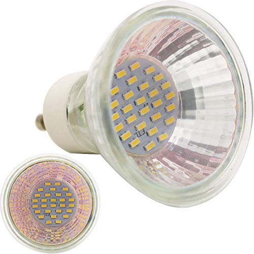 Mengjay 1x Bombilla LED GU10, lámpara LED GU10 de 1.5W es equivalente a bombilla halógena de 15W, GU10 blanco cálido 2700K, 240LM, ángulo de haz de 120 °, CA 220-240V, no regulable