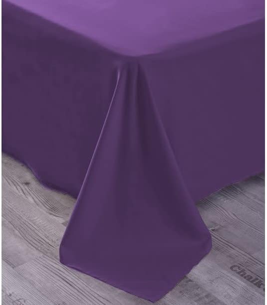 The Season Essentials Wrinkle Free Sheet Sets with Deep Pockets & Stain Resistant, 4 pc, 1800 Thread Count Based, Violet, California King