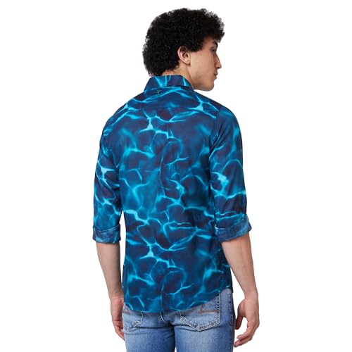 Image of Spykar Cotton Printed Half Sleeve Regular Fit Shirt for Men