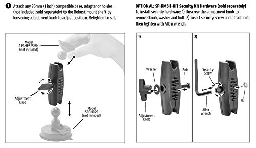 Arkon Robust Mount Shaft Black Retail (Sp-Rm250) #TOP2