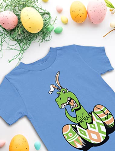 Trex Boys Easter Shirt Dinosaur Bunny Eggs Infant And Toddler Kids T-Shirt 4T California Blue #TOP3