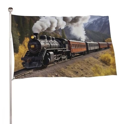 Drapeaux d'extérieur de 60 x 90 cm de train pour une décoration de cour