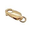 11.7MM 14K Solid Yellow Gold Oval Lobster Clasp with Ring 14.5MM Overall Length Made in Italy by CRAFT WIRE #3