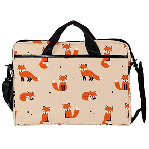 Sac à bandoulière pour ordinateur portable 14-15.4 pouces motif renard