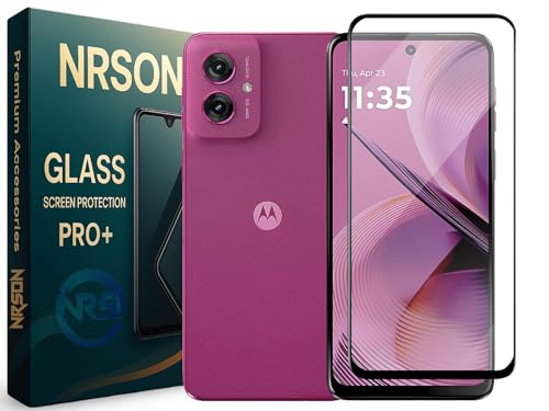 Image of NRSON Tempered Glass Screen Protector Compatible For MOTO G55 / G55 Motorola with Easy Self Installation Kit