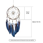 Dream Catchers Wall Decor, Pure Hand-Woven Dream Catcher Decoration for Boys Girls Bedroom, Wedding Blessing Gift (Navy Blue) - Image 2