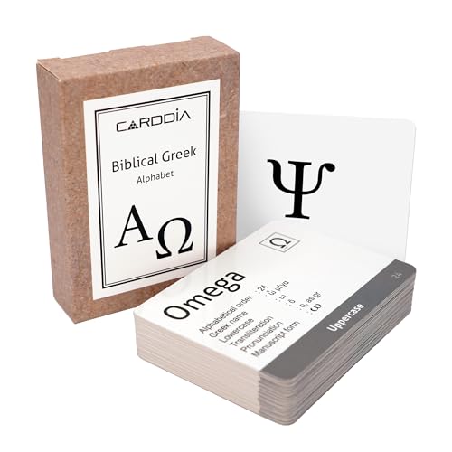 CARDDIA Biblical Greek Alphabet Flash Cards