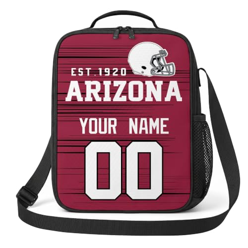 Image of Arizona Lunch Bag Custom Name and Number Personalized Gifts | Custom Personalized Lunch Box for Men Women