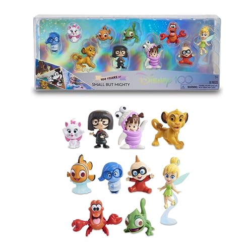 Disney 100 - Pack Small But Mighty, Juguete Coleccionable con Personajes de Disney, Incluye 8 Figuras Diferentes, Licencia 100% Oficial de Producto, 12 para coleccionar, 3 años, Famosa (DED16800)