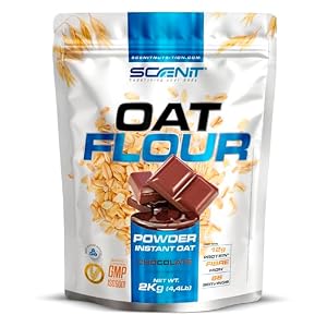 Scenit Oat Flour - 2 kg - Harina de Avena sabores - Polvo - Sabores deliciosos - Alto en Fibra (2 kg, Chocolate)