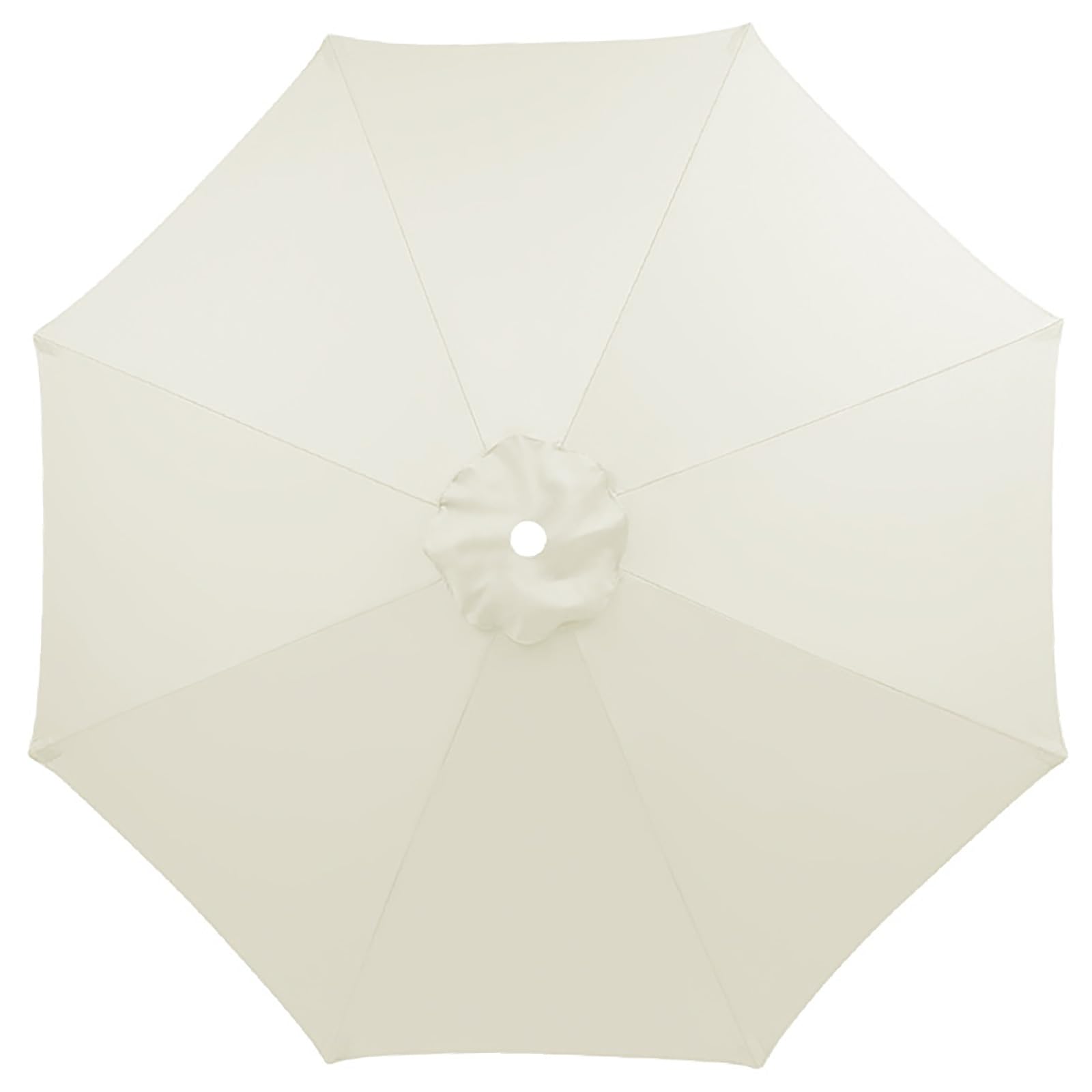 Genérico Tela de Repuesto para Sombrilla de Jardín, 8 Costillas, Paño de Repuesto Universal para Paraguas, Toldo de Recambio para Piscina, Playa, Exteriores(Beige,4.0m)