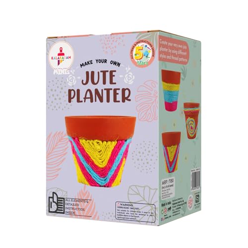 Image of Kalakaram Mini DIY Planter Making Craft Kit | DIY on the go | Perfect for Gifting | Birthday Gifting | Return Gift for Parties | Kids Aged 4,5,6,7