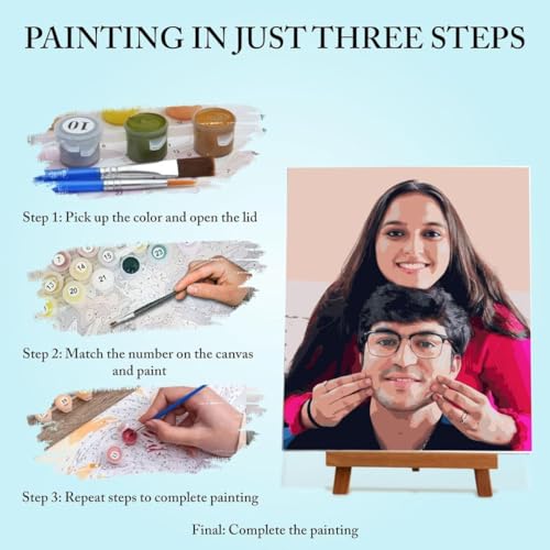 Image of Paintwaint Customizable Paint by Numbers Kit for Adults - Big Size DIY Canvas Painting Kit, 32 Colors Numbered Art Set for Beginners, Relaxation & Home Decor (18 x 28 Inch Canvas Roll)