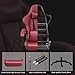 Dowinx Gaming Chair Big and Tall, Ergonomic Computer Chair with Footrest and Massage Lumbar Support, High Back Comfortable Gamer Chair for Adults 350Lbs PU Leather for Office Game, Red