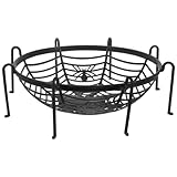 Didiseaon Halloween Spider Web Candy Dish Basket Black Plastic Fruit Basket Large Capacity Snack Storage for Party Treats and Sweets