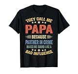 Funny Grandpa Gift Shirts, Dad Partner In Crime Shirt T-Shirt