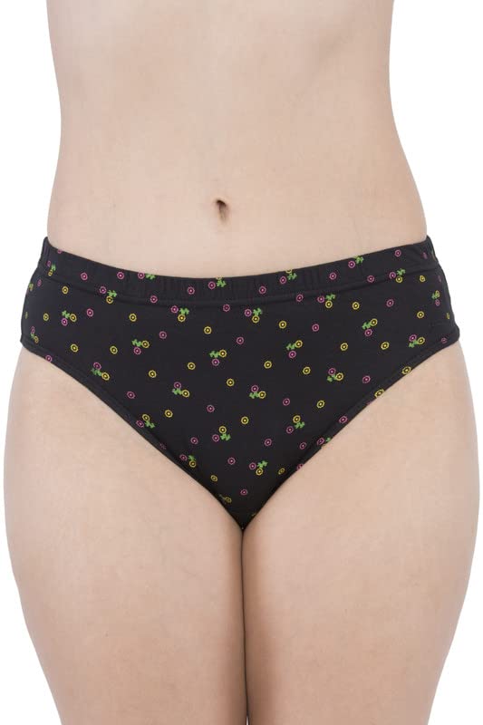 vip Leader Sapnay Women's Inner Elastic Cotton Hipster Panty Printed- Assorted Colours-picture-35