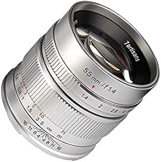 7artisans 55mm F1.4 APS-C Manual Fixed Lens for M4/3 Mount Cameras Panasonic G1 G2 G3 G4 G5 G6 G7 GF1 GF2 GF3 GF5 GF6 GM1 Olympus EMP1 EPM2 E-PL1 E-PL2 E-PL3 E-PL5 Silver