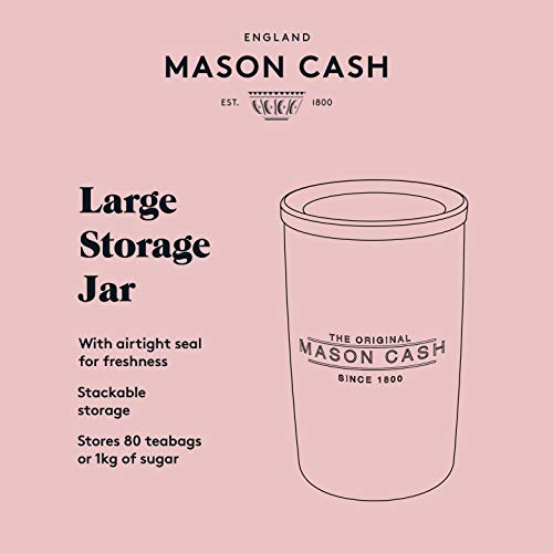 Mason Cash Innovative Kitchen Jarra de armazenamento de cozinha, 12 x 12 x 20 cm, off-white