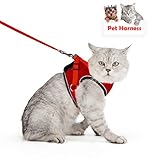 SENYE PET Cat Harness Escape Proof Small Cat and Dog Soft Mesh Vest Harnesses Adjustable Pet Harness with Leash Clip & Reflective Strap Cat Walking Jacket Comfort Fit for Kitten Puppy
