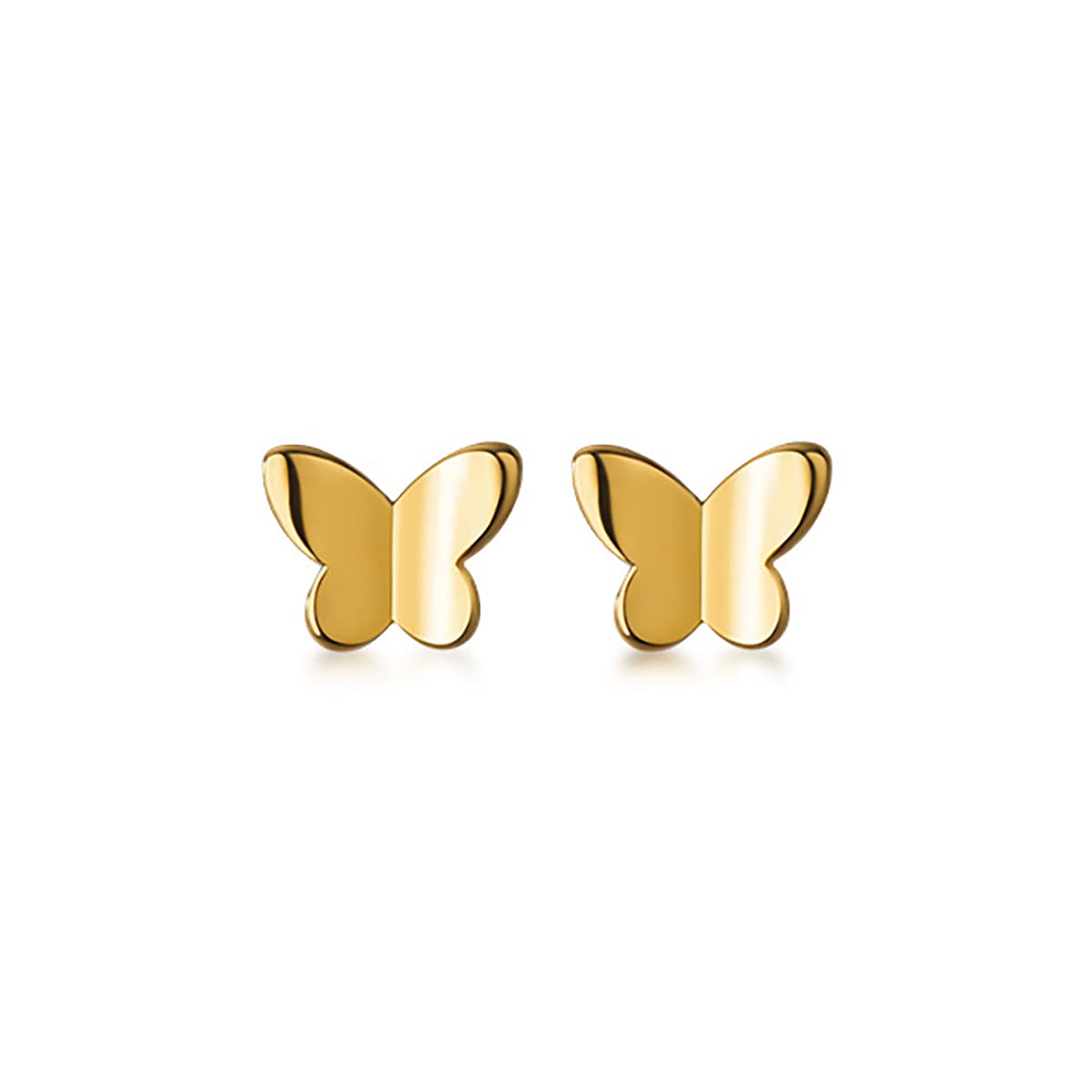 SLUYNZ 925 Plata de ley Pendientes de Mariposa Diminuta para Mujeres Cielo Giles Pequeños Pendientes de Tachuelas