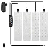Pflanzenlampe LED Vollspektrum, 4 Stück Grow Light mit 540 LEDs und Zeitschaltuhr 3 Modi 10 Helligkeiten Pflanzenlicht Grow Lampe für Zimmerpflanzen und Setzlinge Pflanzenlampen Indoor