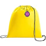 Mochila tipo Saco Gym Sack em TNT Premium 37x41cm Cute TopGet (Amarelo)