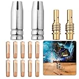 Photo Gallery 14pcs per mig saldatura accessori set con 0 8mm punte di saldatura, ugello gas e diffusore per ak15 mb15 torcia adatto per mig e mag applicazioni Photo Gallery 14pcs per mig saldatura accessori set con 0 8mm punte di saldatura, ugello gas e diffusore per ak15 mb15 torcia adatto per mig e mag applicazioni