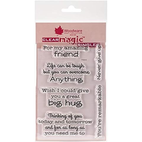 Woodware Craft Collection FRS616 Supportive Words Woodware Stamps, 3.5" by 5.5", Clear Cover