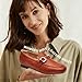 Womens Loafers Shoes Fashion Low Heel Slip on Shoes Comfortable Driving Flats PU (Brown 10)