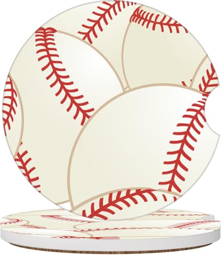 Dessous de verre voiture baseball céramique anti-condensation pour éliminer l'humidité du porte-gobelet