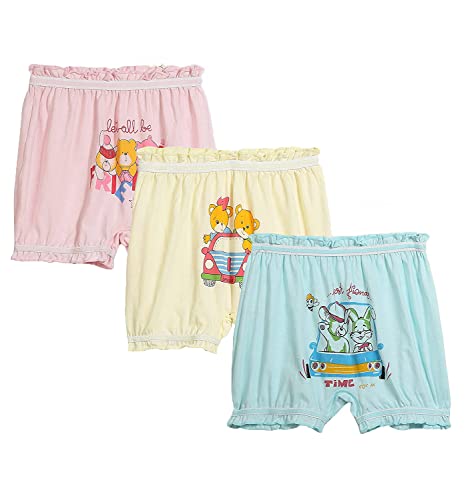 Image of Dowin Unisex 100% Cotton Bloomers | Breathable & Super Soft Underwear | Skin Friendly Innerwear Newborn Printed Boxers for Boys Girls | Organic Cotton Bloomers /Rompers (Pack of 3)