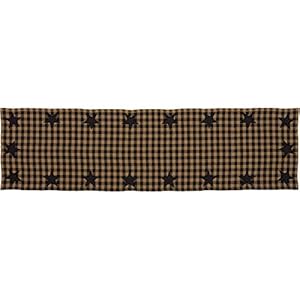 VHC Brands Black Star Cotton 13×48 Woven Runner Black