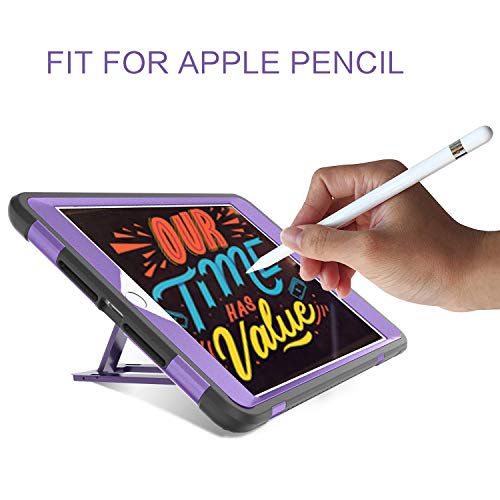 Bentoben Ipad Mini 5 Case, Ipad Mini 4 Case, Glitter Sparkly 3 Layers Heavy Duty Rugged Shockproof Kickstand Sturdy Leather Protective Tablet Cover For Apple Ipad Mini 5 / Ipad Mini 4, Purple #TOP7