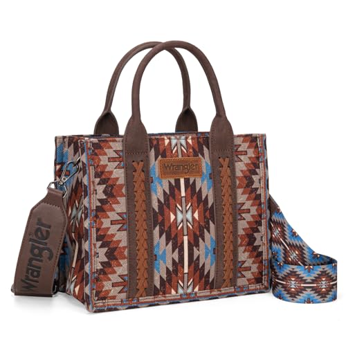 Image of Montana West X Wrangler Tote Bag for Women Boho Aztec Shoulder Purse Top Handle Satchel Handbag