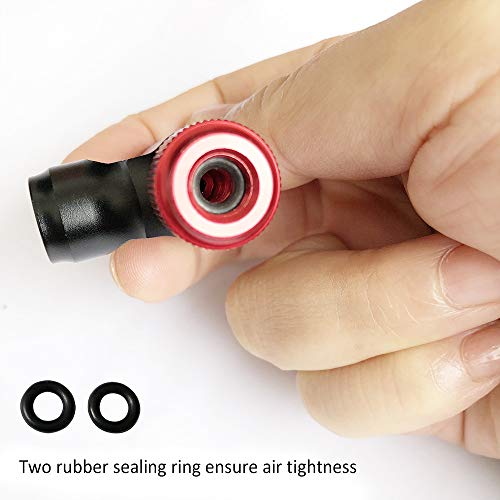 Insuflador de bicicleta, Romacci Cabeça de insuflação de bicicleta Válvula de cartucho de CO2 Quick