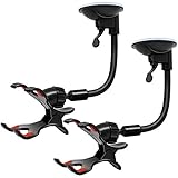 Car Mount, Costech Soft Tube Universal Windshield Dashboard GPS Stand Bracket Holder Clamp for Iphone,Samsung Galaxy ,Other 3.5-6.3In Smart Phone (2 Pack)