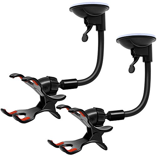 Car Mount, Costech Soft Tube Universal Windshield Dashboard GPS Stand Bracket Holder Clamp for iPhone,Samsung Galaxy,Other 3.5-6.3In Smart Phone (2 Pack)