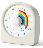 LIORQUE Rechargeable Visual Timer for Kids Countdown Timer 60 Min Light Audible Alarm Kitchen Tim...