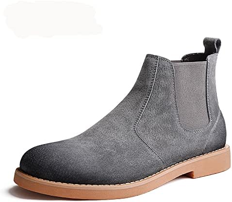 EGSUMAIL Men's Suede Leather Casual Fashion Chelsea Boot