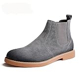 EGSUMAIL Men's Suede Leather Casual Fashion Chelsea Boot