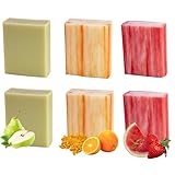 Simple Scents Australia Assorted 6 PCS Natural Soap Bars, Assorted Citrus Delights, 3.5oz Each Moisturizing French Triple Milled Soap Bars Enriched with Shea Butter, Pure Plant Oil Body Soaps