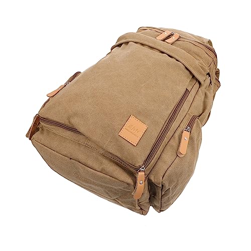 Mipcase 1Pc Large Capacity Canvas Backpack for Men Durable Outdoor Rucksack for Travel Hiking and Day Trips for Adventurers and Explorers